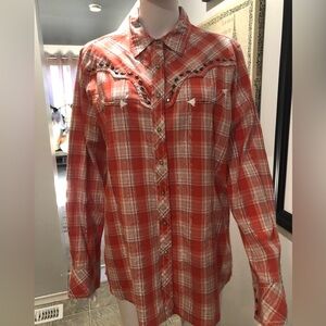 Women’s Red Plaid Western Shirt by Lariat